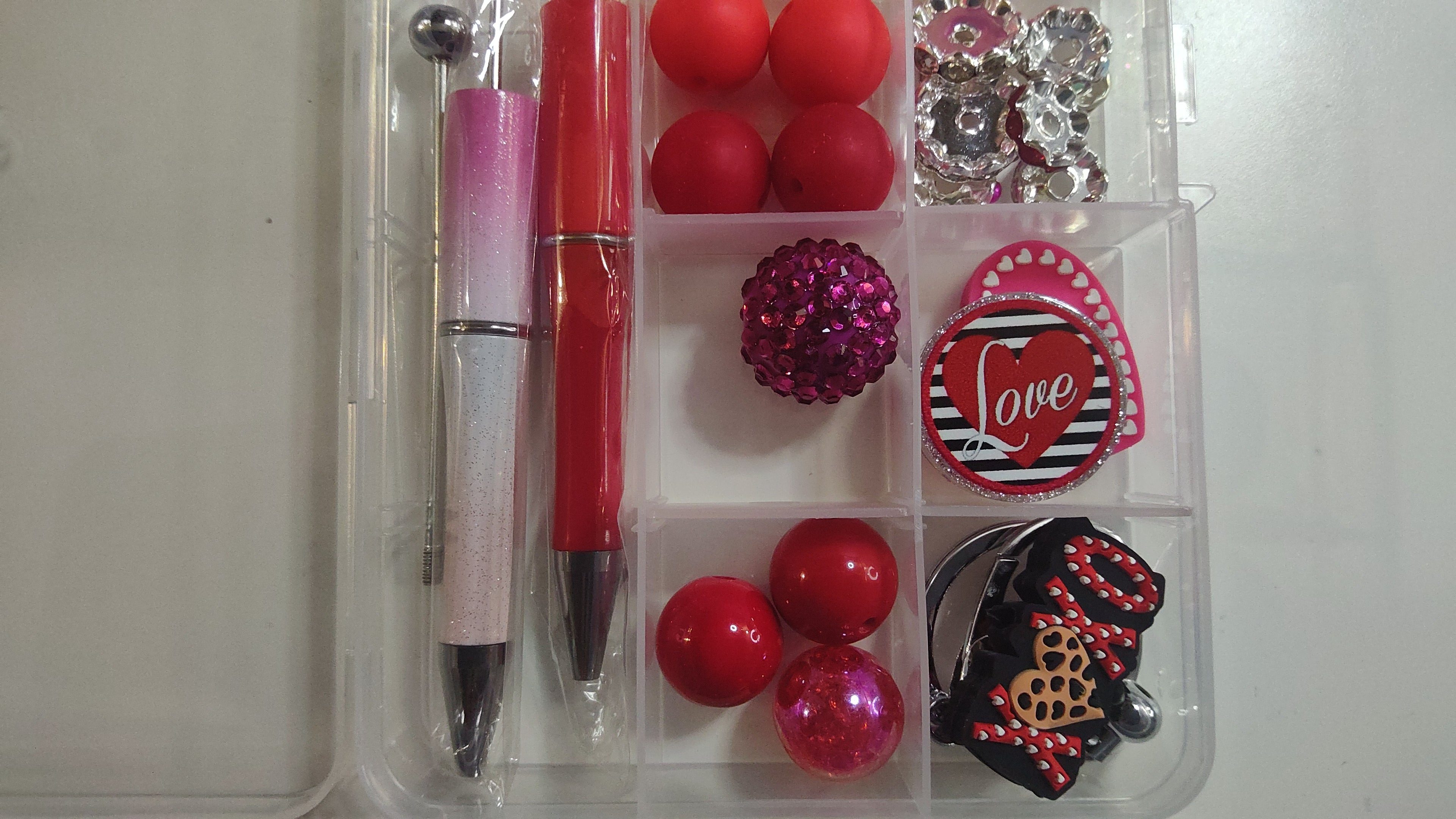 Beadable Pen Set - Make Your Own Valentine set
