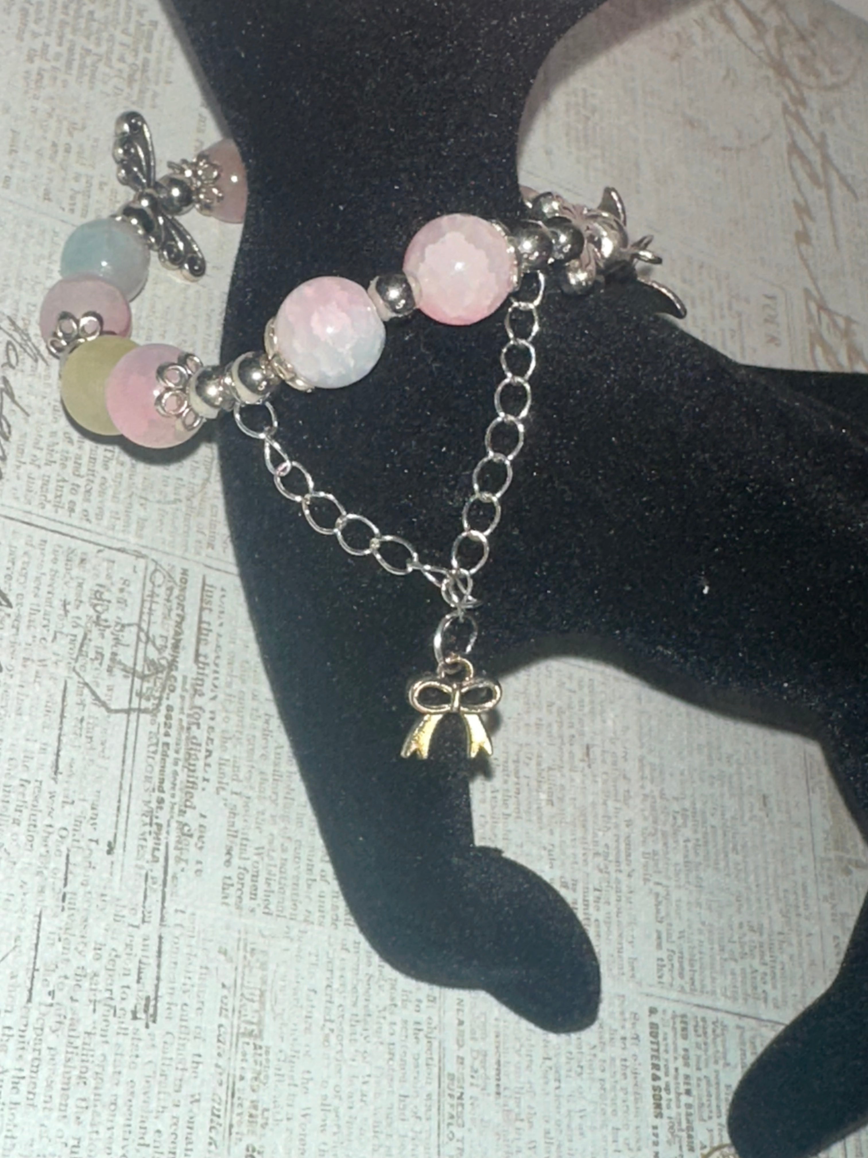 Crackle Bead Glass Bracelet