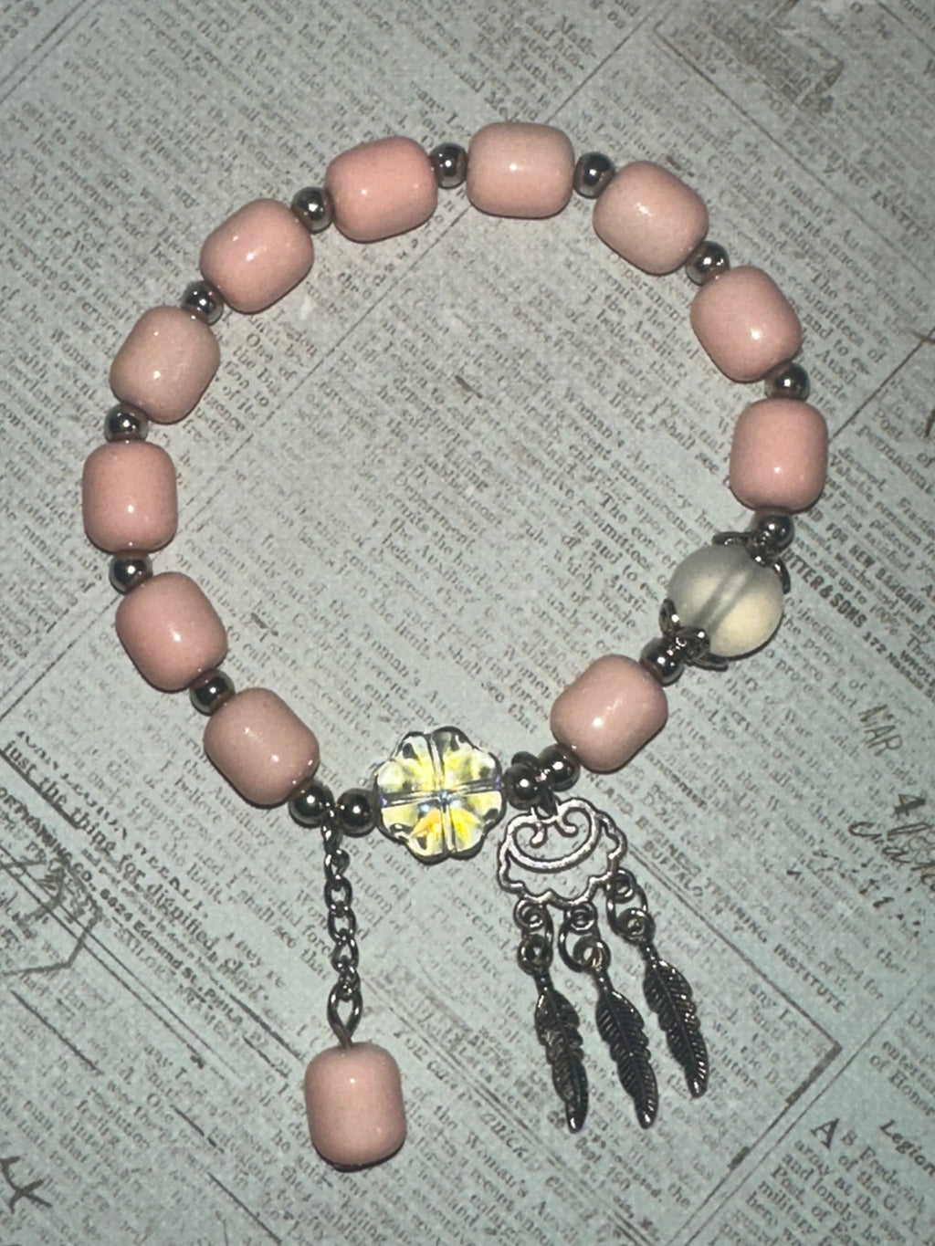 Pink Dangle Bracelet