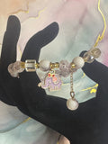 Childs Bead Bracelet with Dangle and Elephant Charm