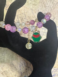 Child Beaded Bracelet with Dangle and Frog Charm