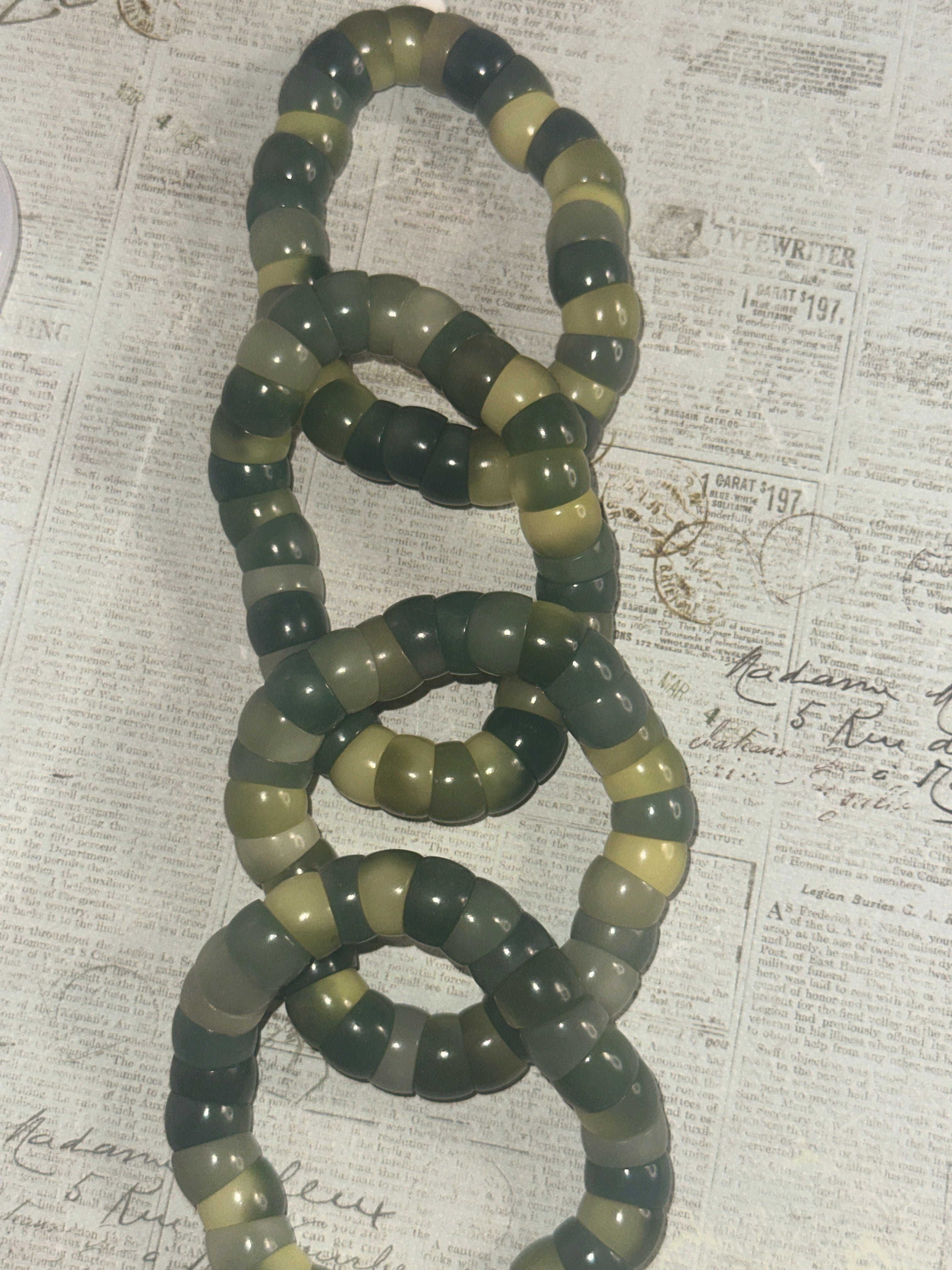 Green Bodhi Intestine Bracelet, Fidget Bracelet