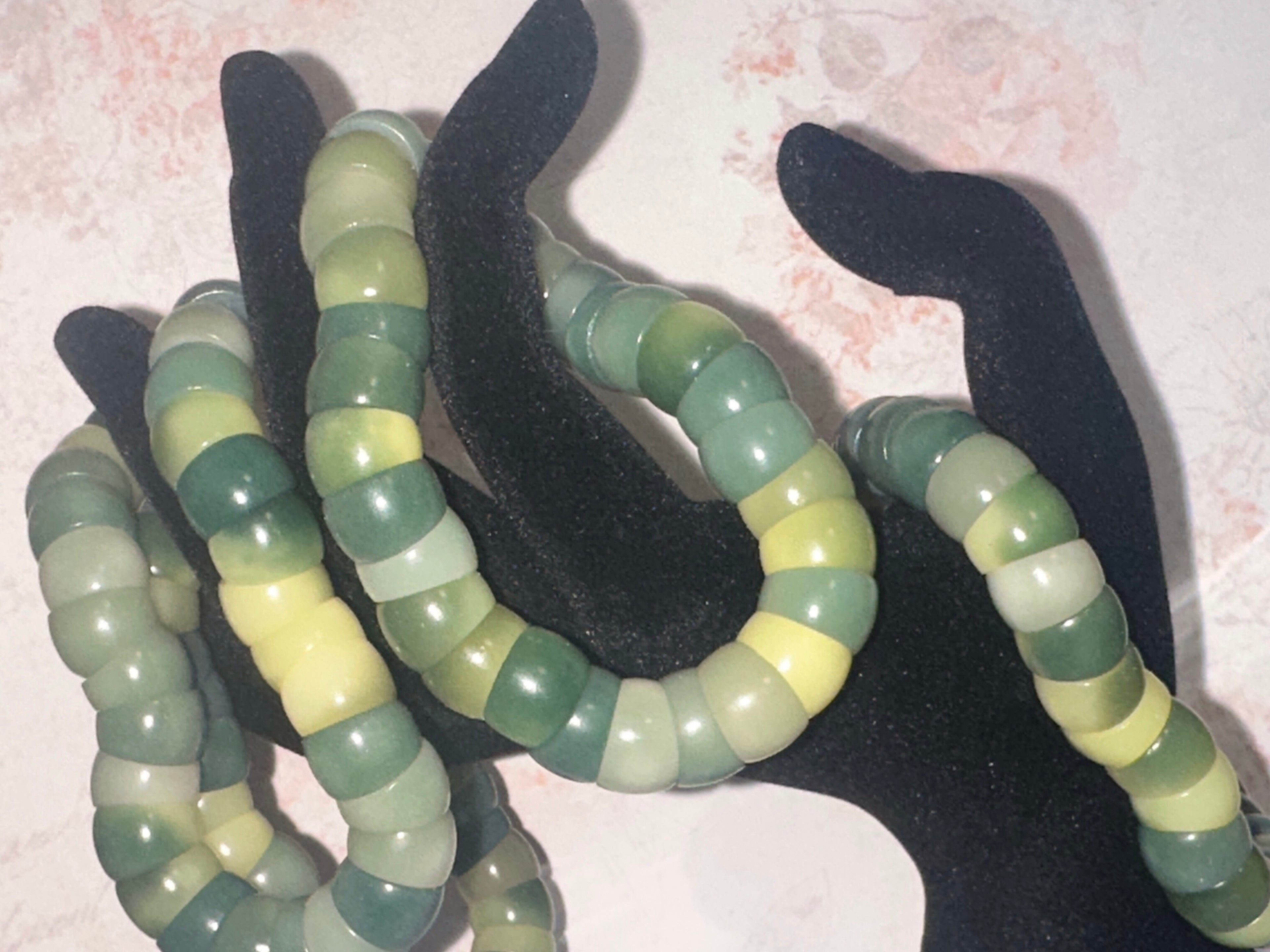 Green Bodhi Intestine Bracelet, Fidget Bracelet