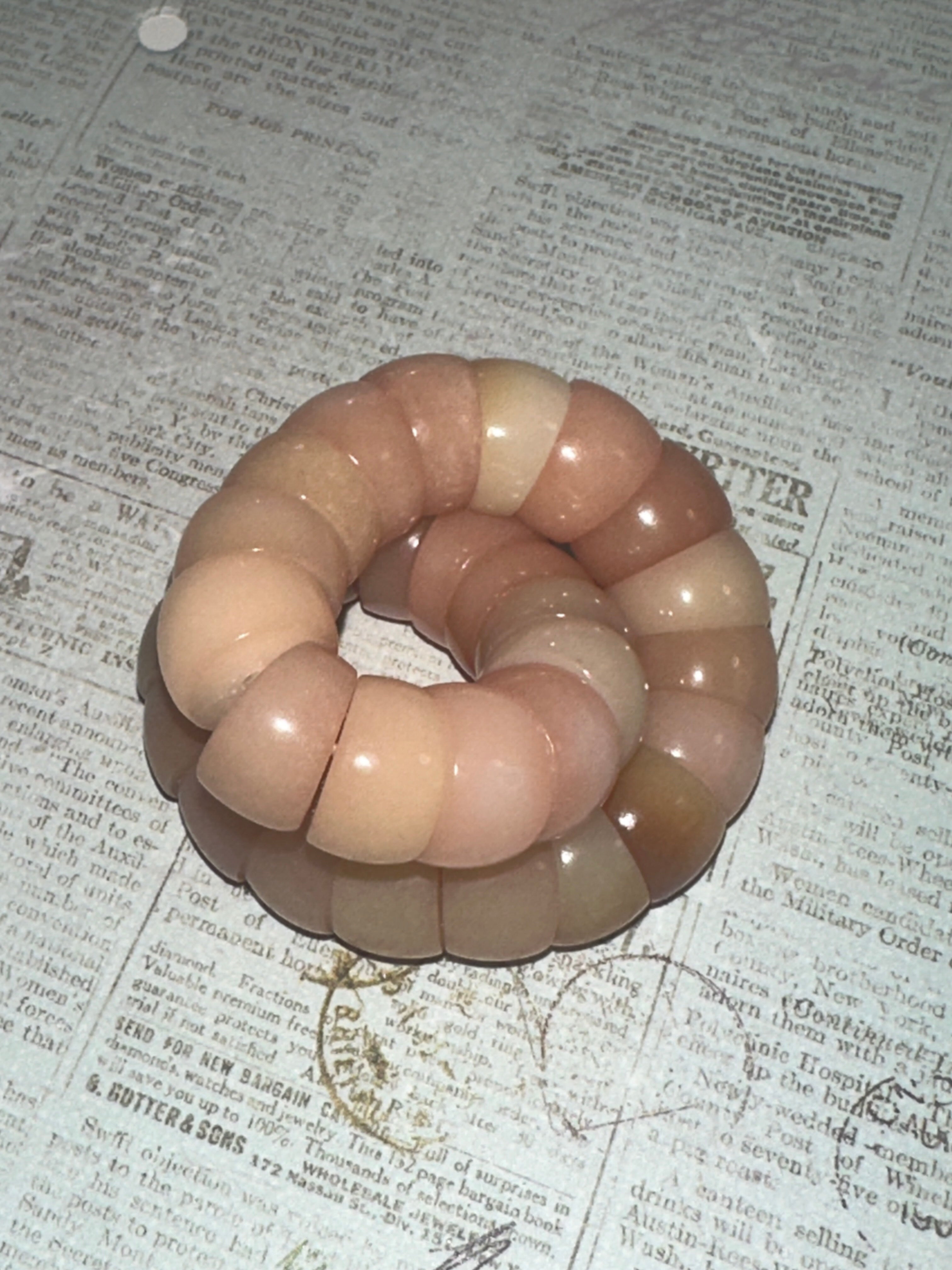 Green Bodhi Intestine Bracelet, Fidget Bracelet