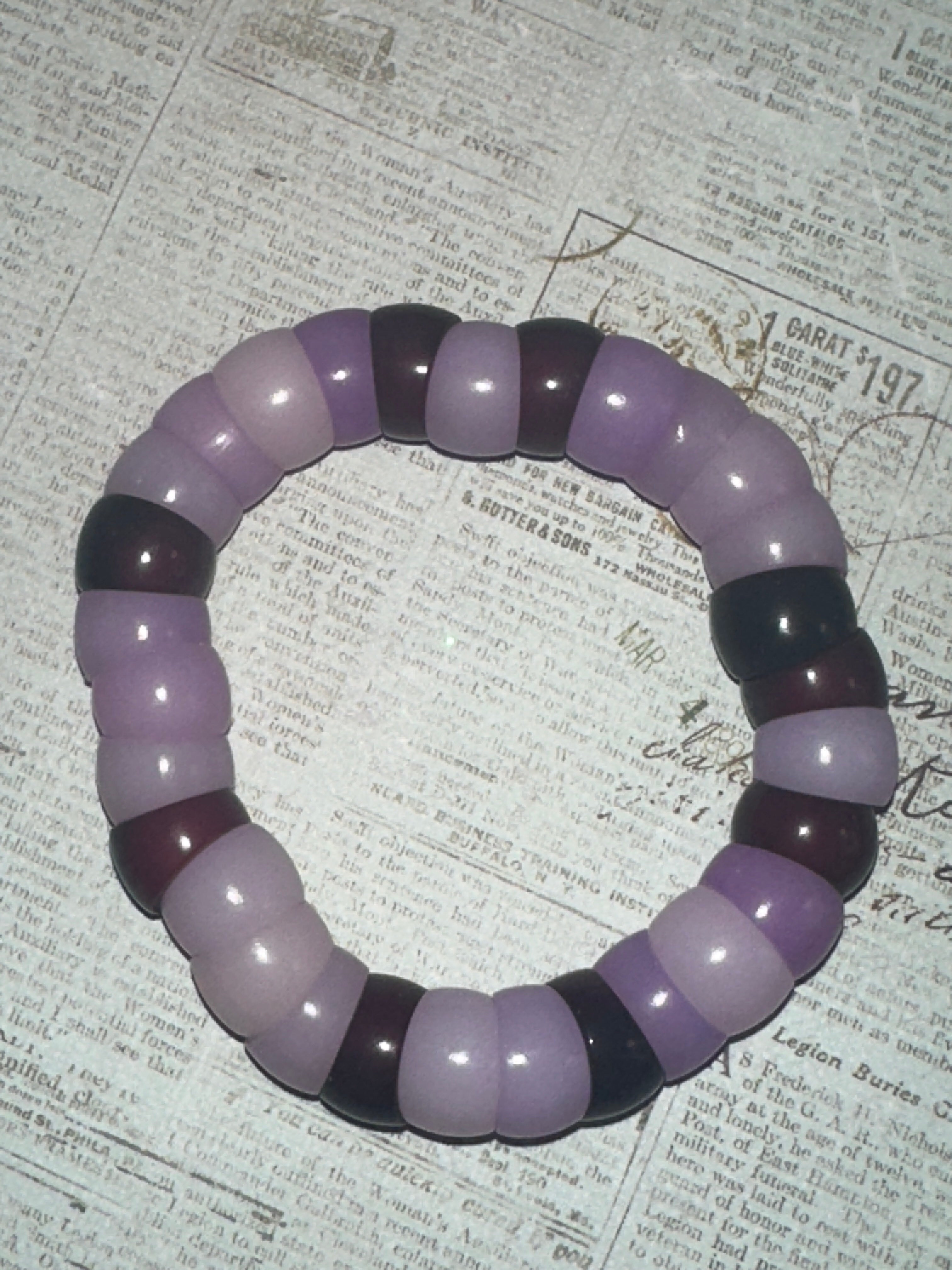 Purple Bodhi Intestine Bracelet, Fidget Bracelet