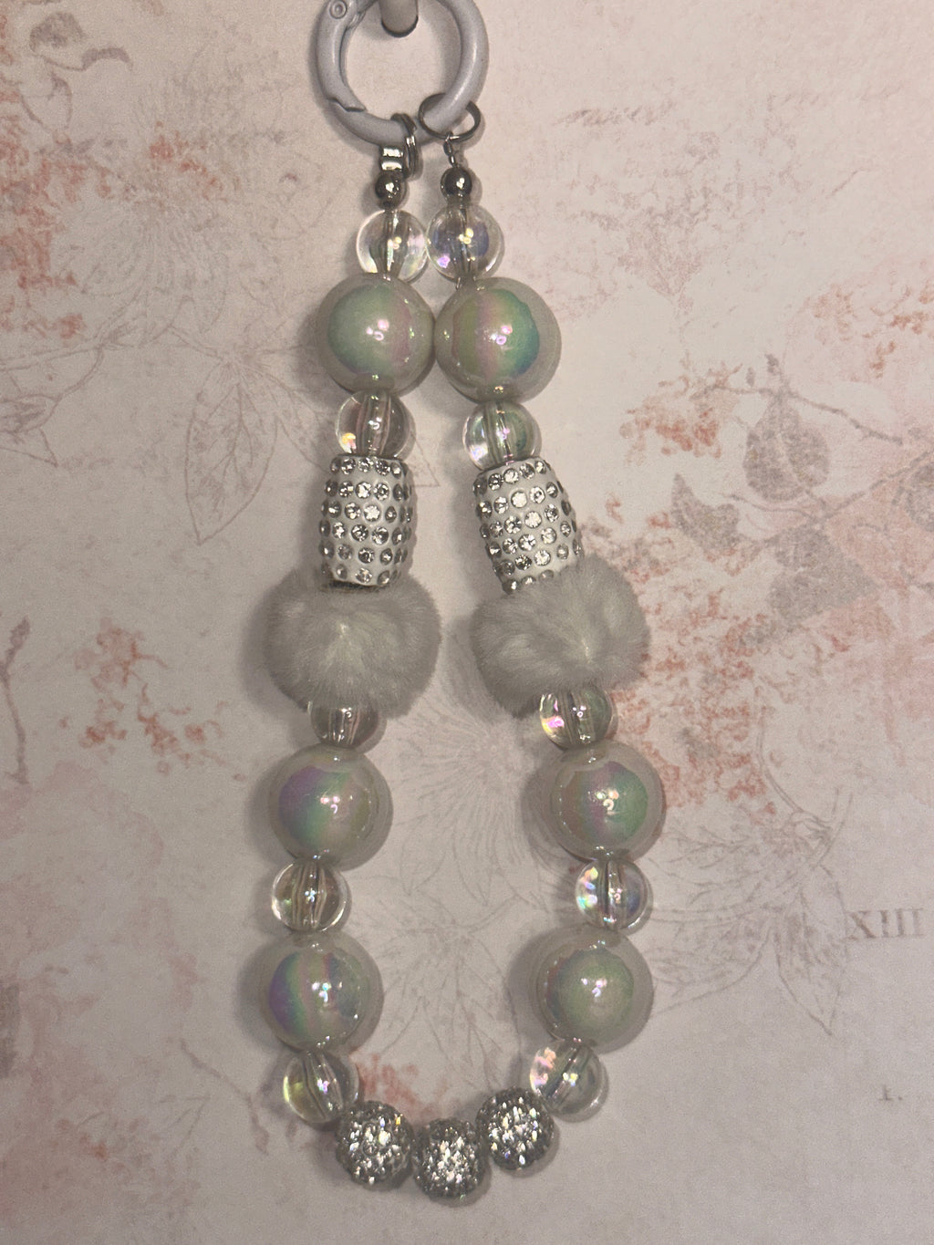 Sparkle and Furry Keychain, Phone Chain, Bag Charm
