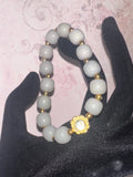 Gray Bodhi Beads with Spacer Charm