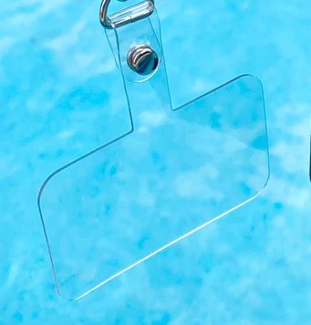 Fancy Clear and Green Acrylic Keychain with Green Bow, Bag Charm, Phone Charm